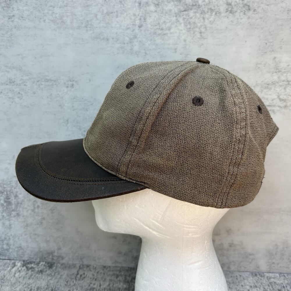VTG Mickey Mouse Nike Golf Hat Leather Brim Adjustable Baseball Cap Tan & Brown - Picture 2 of 7